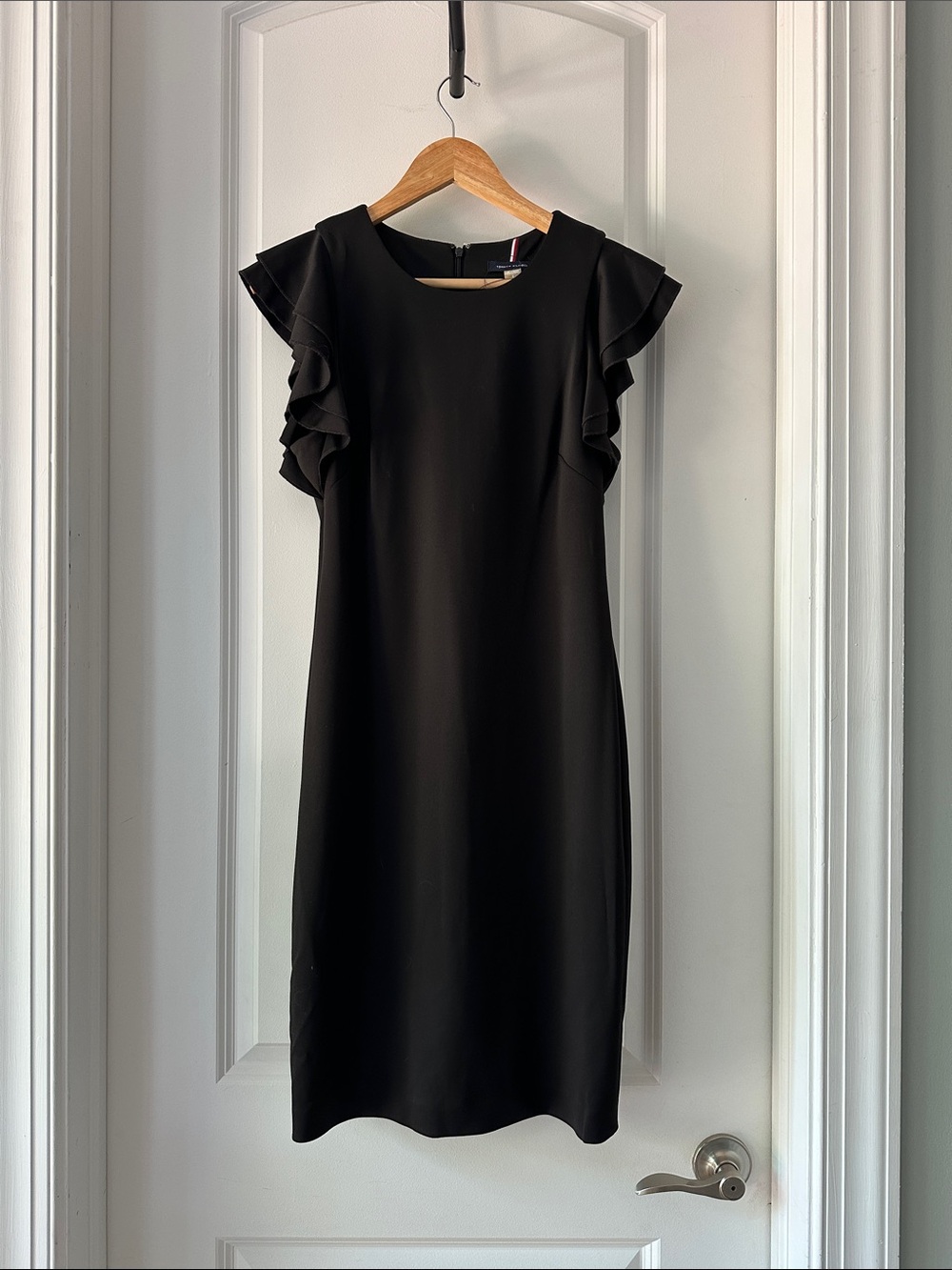 Tommy Hilfiger Black Ruffle Sleeve Shift Dress
